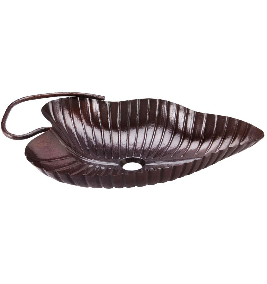Thompson Traders OLBC-HW Legacy Bath Otono II Leaf Shaped Vessel Sink with black copper finish Black Copper