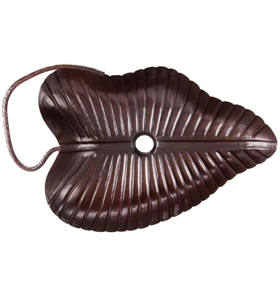 Thompson Traders OLBC-HW Legacy Bath Otono II Leaf Shaped Vessel Sink with black copper finish Black Copper