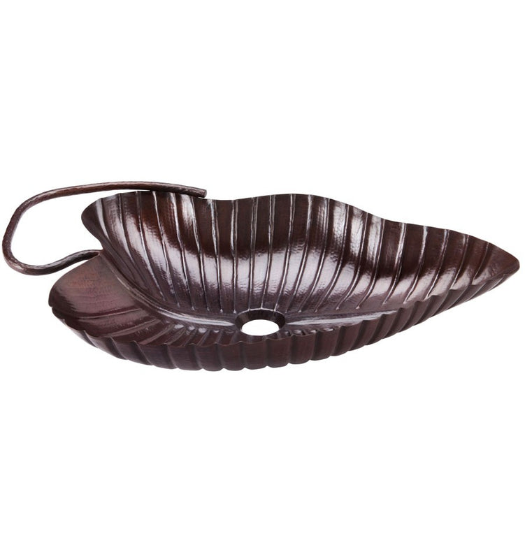 Thompson Traders OLBC-HW Legacy Bath Otono II Leaf Shaped Vessel Sink with black copper finish Black Copper