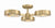 Crystorama ORS-733-MG Orson 3 Light Ceiling Mount - Modern Gold
