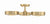 Crystorama ORS-733-MG Orson 3 Light Ceiling Mount - Modern Gold