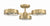 Crystorama ORS-733-MG Orson 3 Light Ceiling Mount - Modern Gold