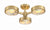 Crystorama ORS-733-MG Orson 3 Light Ceiling Mount - Modern Gold