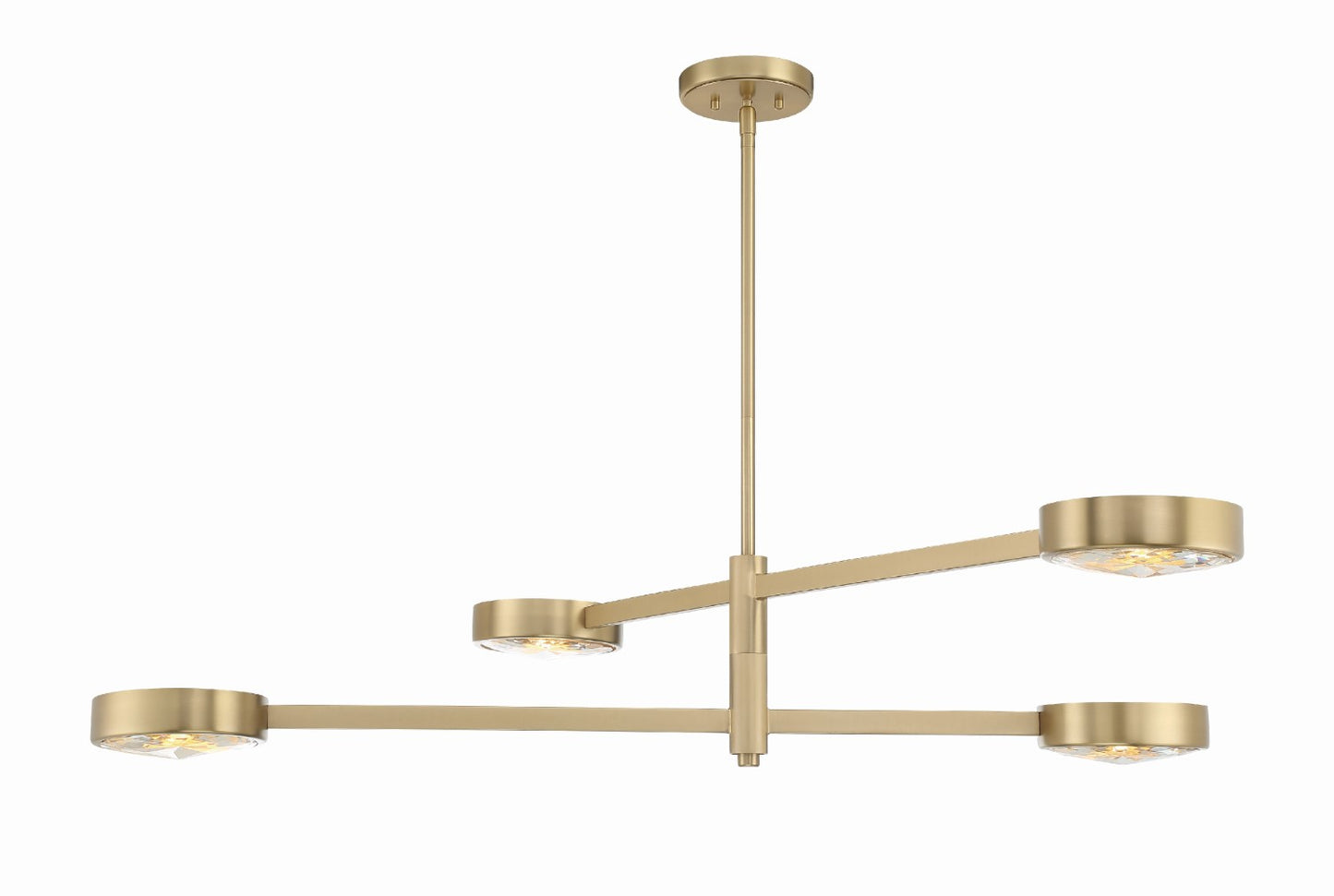 Crystorama ORS-734-MG Orson 4 Light Chandelier - Modern Gold