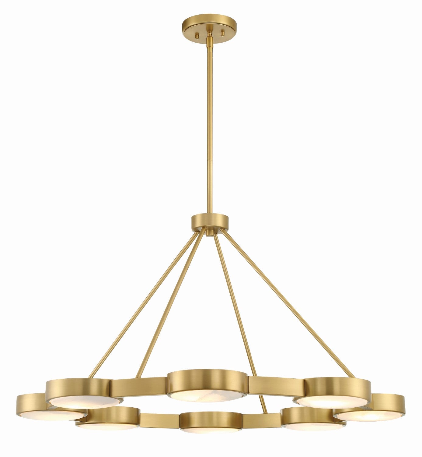 Crystorama ORS-738-MG-ST Orson 8 Light Chandelier - Modern Gold