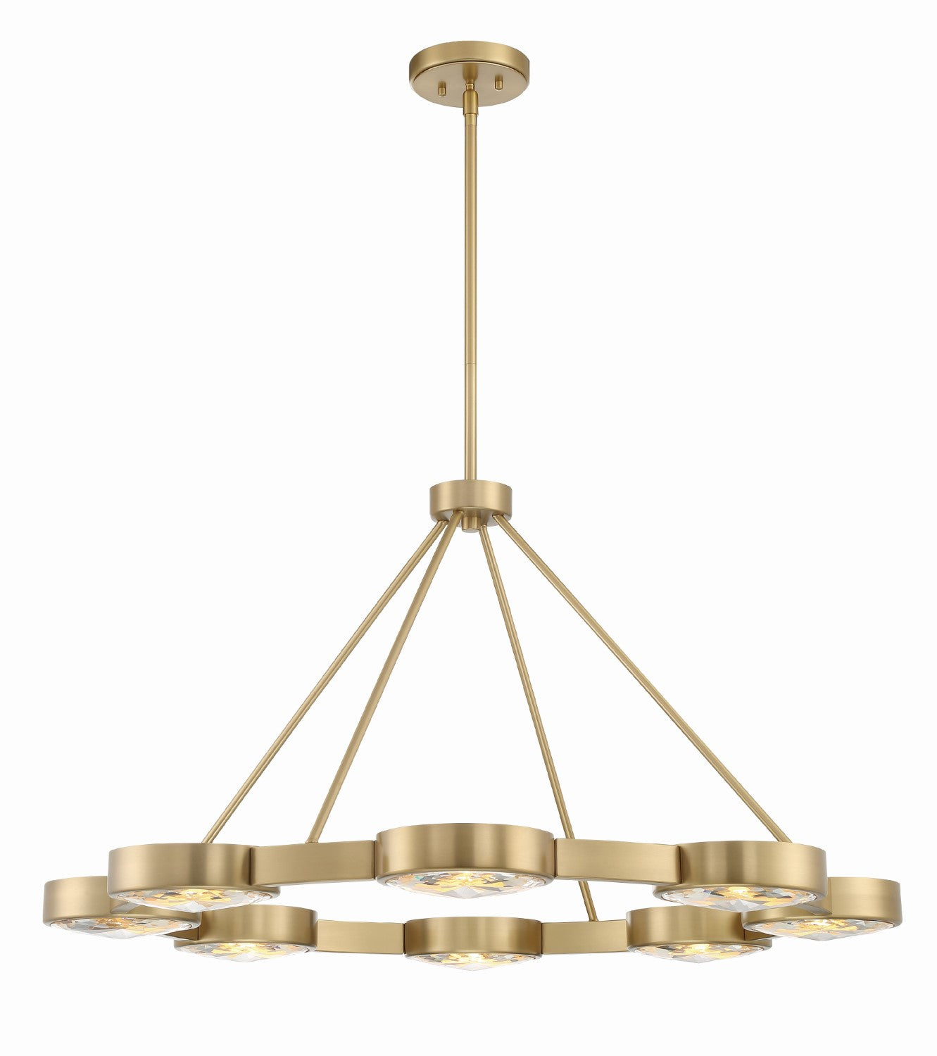 Crystorama ORS-738-MG Orson 8 Light Pendant - Modern Gold
