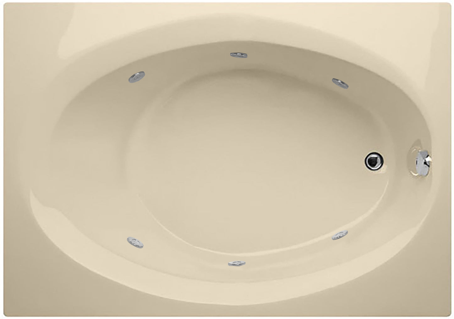 Hydro Systems OVA6642ACO Ovation 66 X 42 Acrylic Airbath & Whirlpool Combo Tub System
