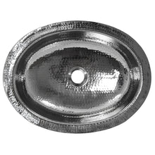 Load image into Gallery viewer, Nantucket Sinks OVS 17.75 Inch x 13.75 Inch Hand Hammered Oval Undermount Bathroom Sink