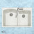 Houzer P-175U Cassiano Italian 33 inch Cloud Undermount 60/40 Double Bowl Granite Kitchen Sink - Parent