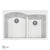 Houzer P-175U Cassiano Italian 33 inch Cloud Undermount 60/40 Double Bowl Granite Kitchen Sink - Parent