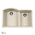 Houzer P-175U Cassiano Italian 33 inch Cloud Undermount 60/40 Double Bowl Granite Kitchen Sink