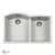 Houzer P-175U Cassiano Italian 33 inch Cloud Undermount 60/40 Double Bowl Granite Kitchen Sink