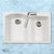 Houzer P-175 Cassiano Italian 33 inch Cloud Drop-in Topmount 60/40 Double Bowl Granite Kitchen Sink - Parent