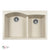 Houzer P-175 Cassiano Italian 33 inch Cloud Drop-in Topmount 60/40 Double Bowl Granite Kitchen Sink