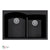 Houzer P-175 Cassiano Italian 33 inch Cloud Drop-in Topmount 60/40 Double Bowl Granite Kitchen Sink
