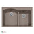 Houzer P-175 Cassiano Italian 33 inch Cloud Drop-in Topmount 60/40 Double Bowl Granite Kitchen Sink