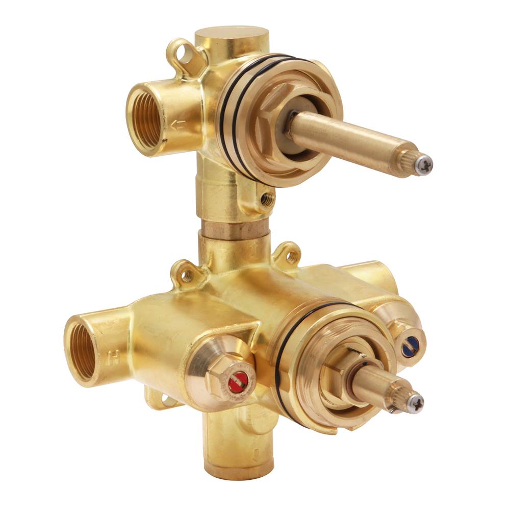 Huntington Brass P2023199 1/2"therm valve roug, with 1-in/2-out diverter valve