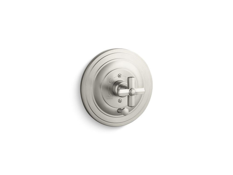 Kallista P22716-XX For Town Pressure Balance W/ Diverter Trim, Cross Handle