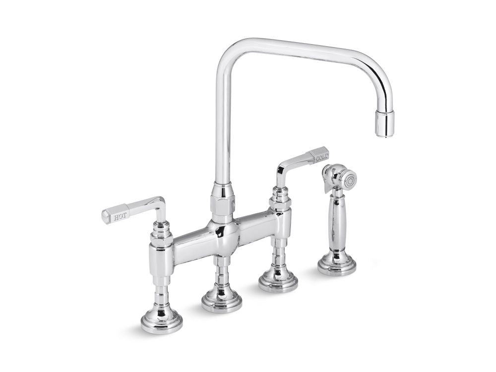 Kallista P23051-LV For Town Kitchen Faucet, Lever Handles, W/ Sidespray