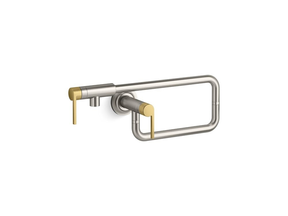 Kallista P23181-2MB-VS Juxtapose wall-mount pot filler