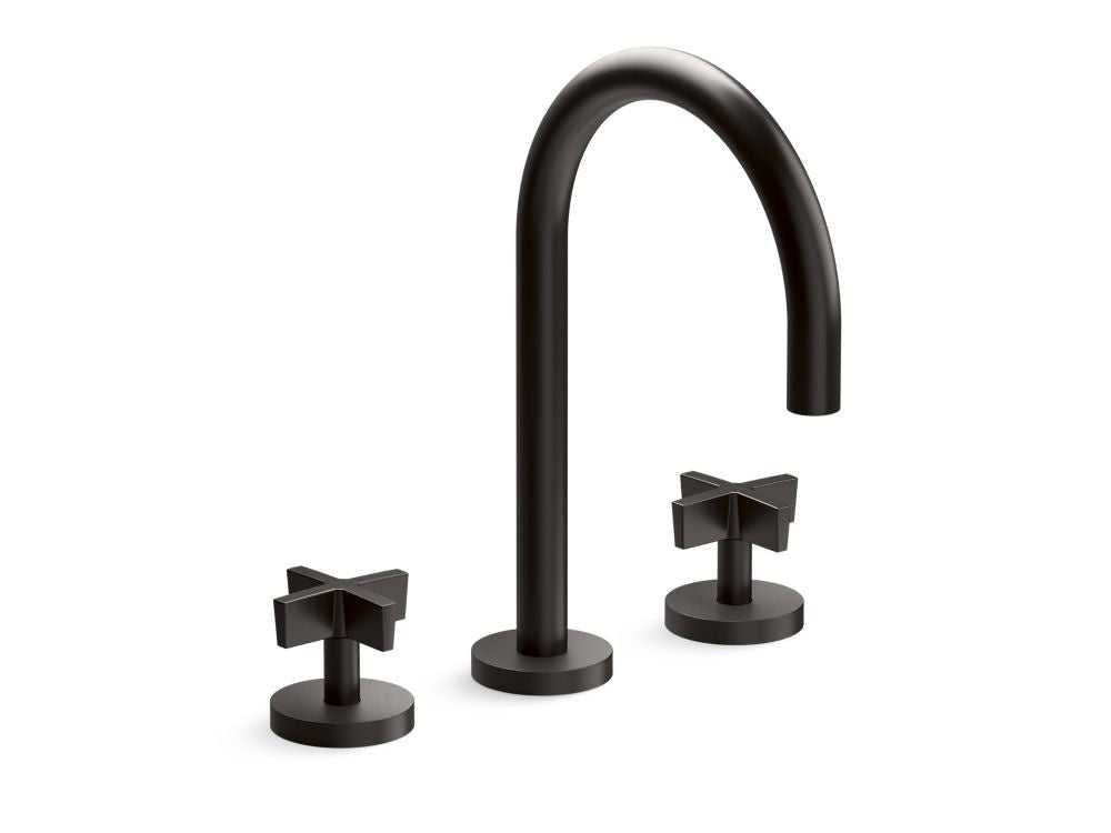 Kallista P24490-CR One Lavatory Bathroom Sink Faucet, Gooseneck, Cross Handles