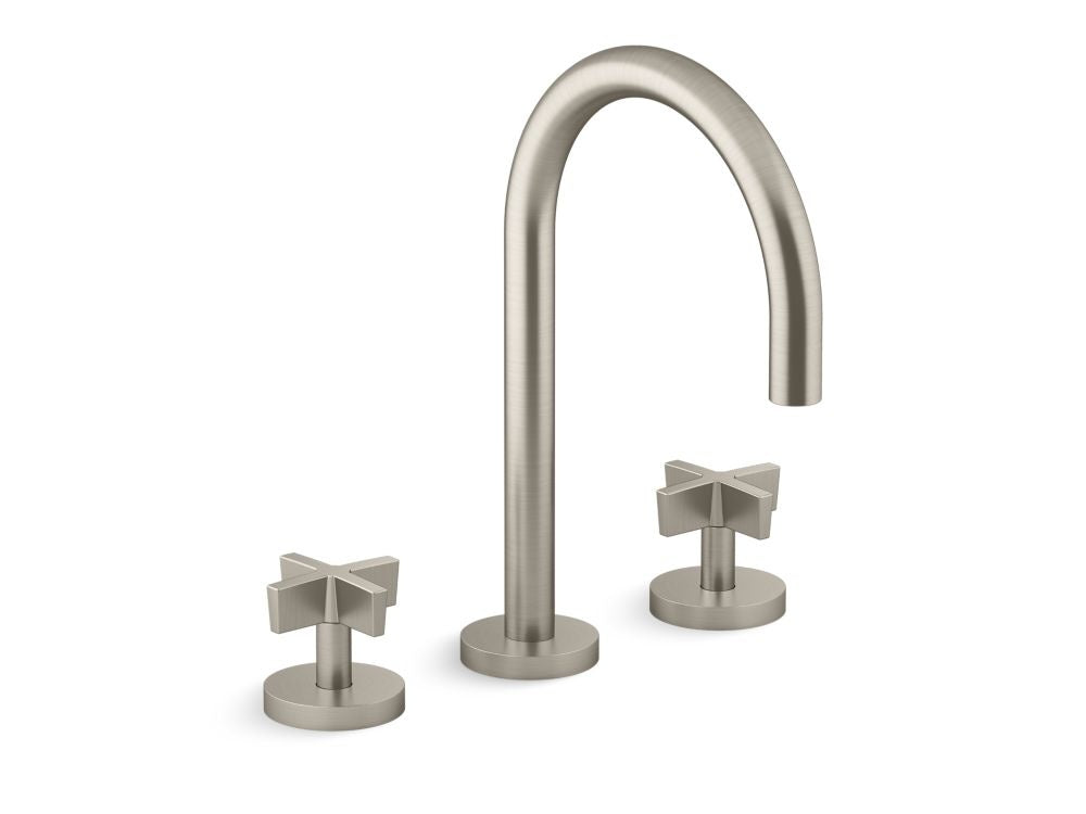 Kallista P24490-CR One Lavatory Bathroom Sink Faucet, Gooseneck, Cross Handles