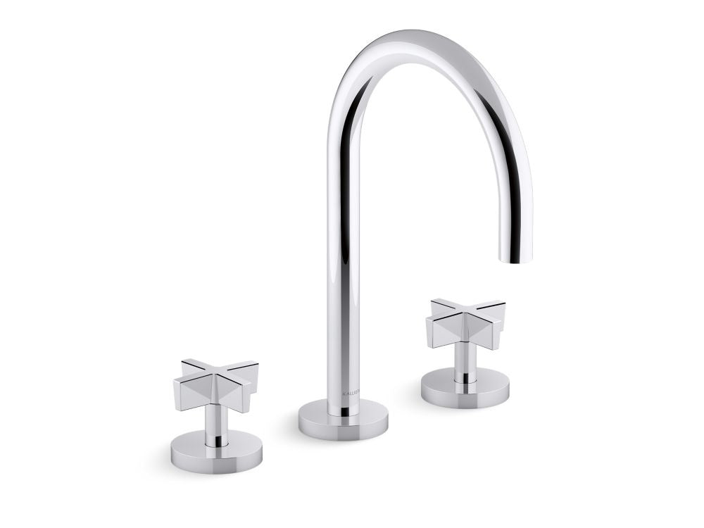 Kallista P24490-CR One Lavatory Bathroom Sink Faucet, Gooseneck, Cross Handles