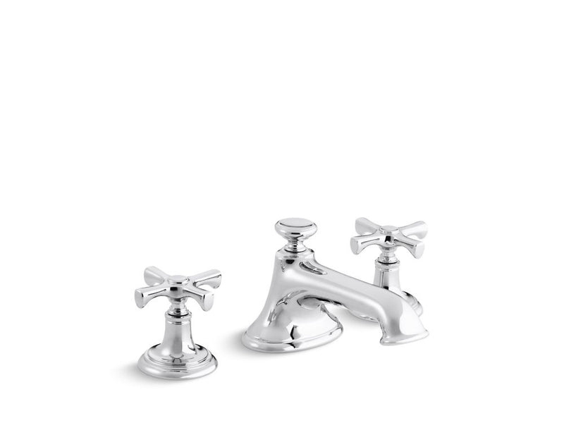 Kallista P24601-CR Bellis Lavatory Bathroom Sink Faucet, Noble Spout, Cross Handles