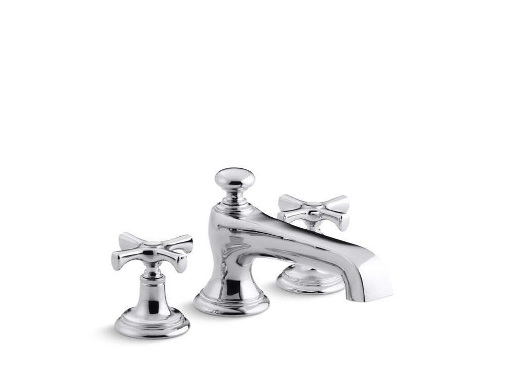 Kallista P24603-CR Bellis Deck-Mount Roman Tub Bath Faucet, Cross Handles
