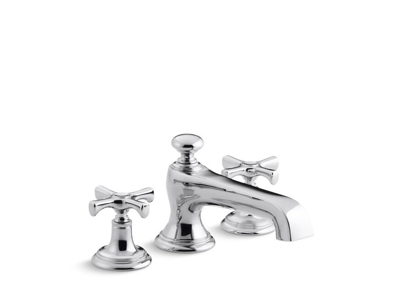 Kallista P24603-CR Bellis Deck-Mount Roman Tub Bath Faucet, Cross Handles