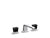 Kallista P24705-CB Per Se Decorative Lavatory Bathroom Sink Faucet, Low Spout, Black Crystal Knob Handles
