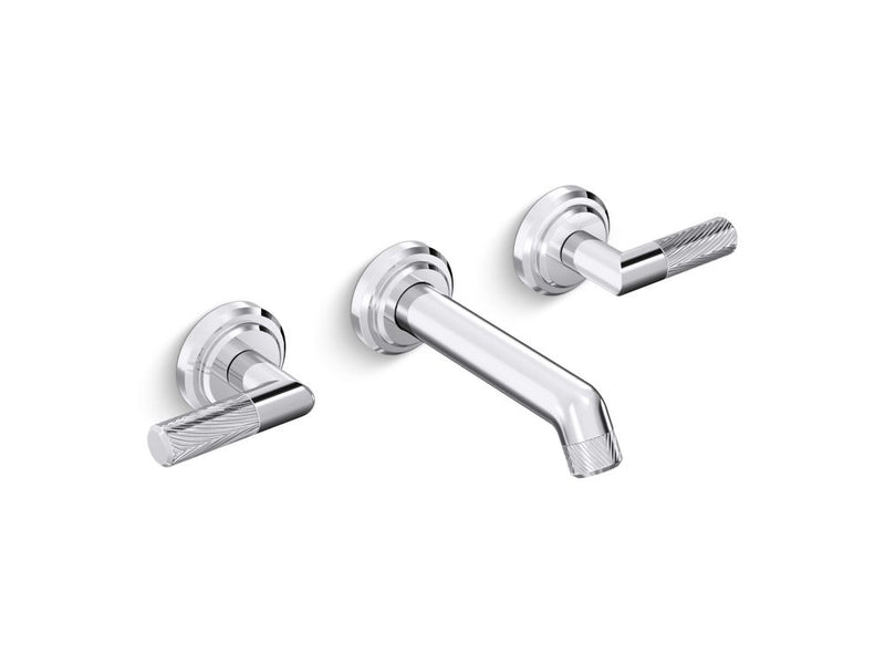 Kallista P24910 Pinna Paletta Wall-Mount Lavatory Bathroom Sink Faucet, Lever Handles