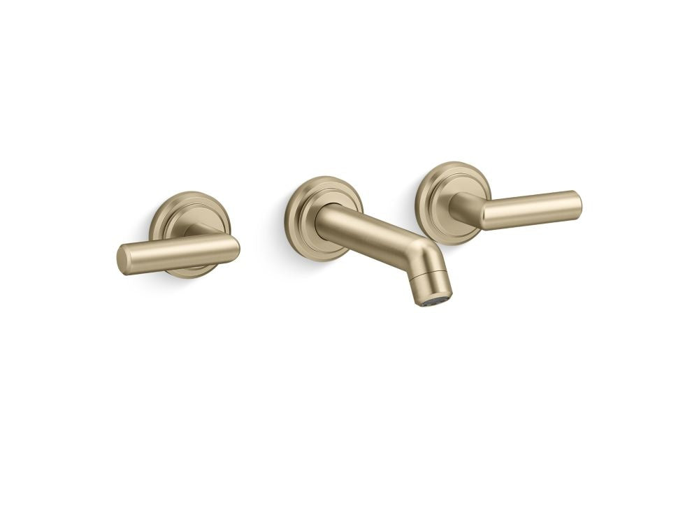 Kallista P24911-LV Pure Paletta Wall-Mount Lavatory Bathroom Sink Faucet, Lever Handles