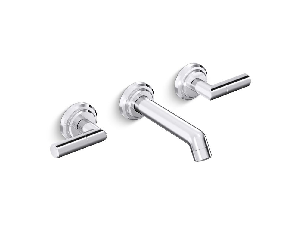Kallista P24911-LV Pure Paletta Wall-Mount Lavatory Bathroom Sink Faucet, Lever Handles