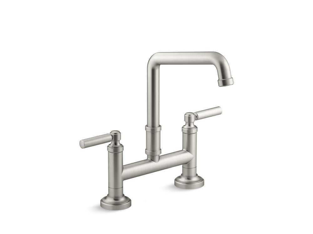 Kallista P25001-00 Quincy Deck-Mount Bridge Faucet, Lever Handles