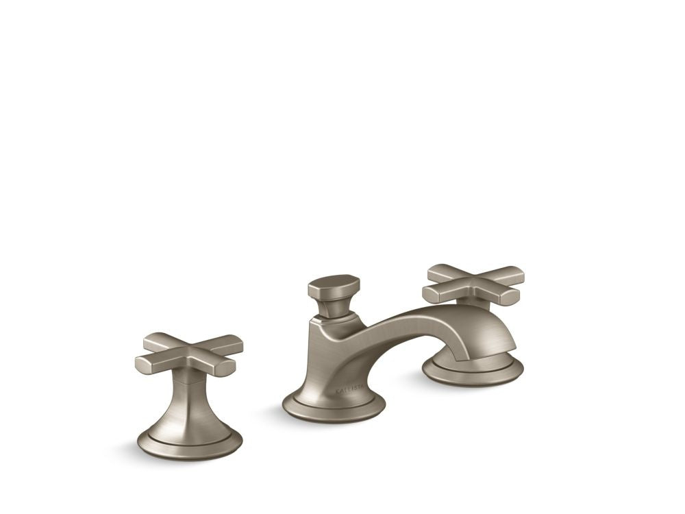 Kallista P25006-CR Script Lavatory Bathroom Sink Faucet, Low Spout, Cross Handles