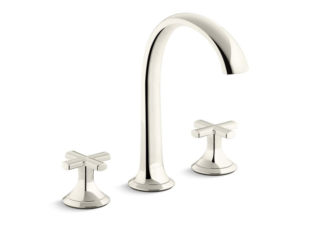 Kallista P25007-CR Script Lavatory Bathroom Sink Faucet, Arch Spout, Cross Handles