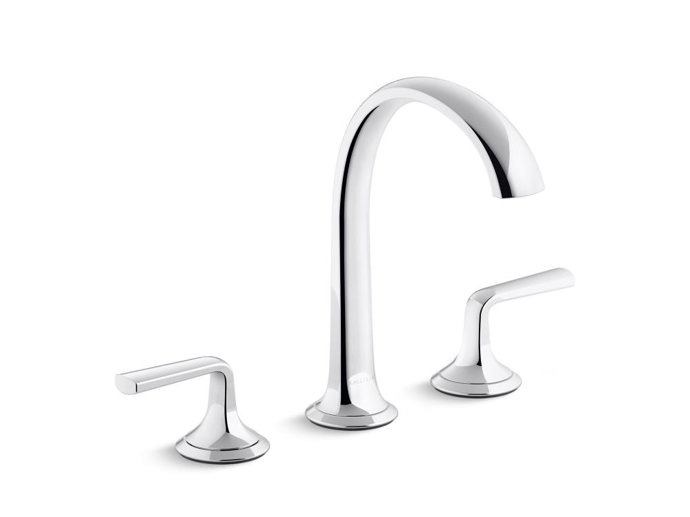 Kallista P25007-LV Script Lavatory Bathroom Sink Faucet, Arch Spout, Lever Handles