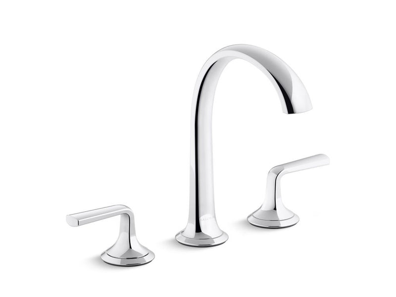 Kallista P25007-LV Script Lavatory Bathroom Sink Faucet, Arch Spout, Lever Handles