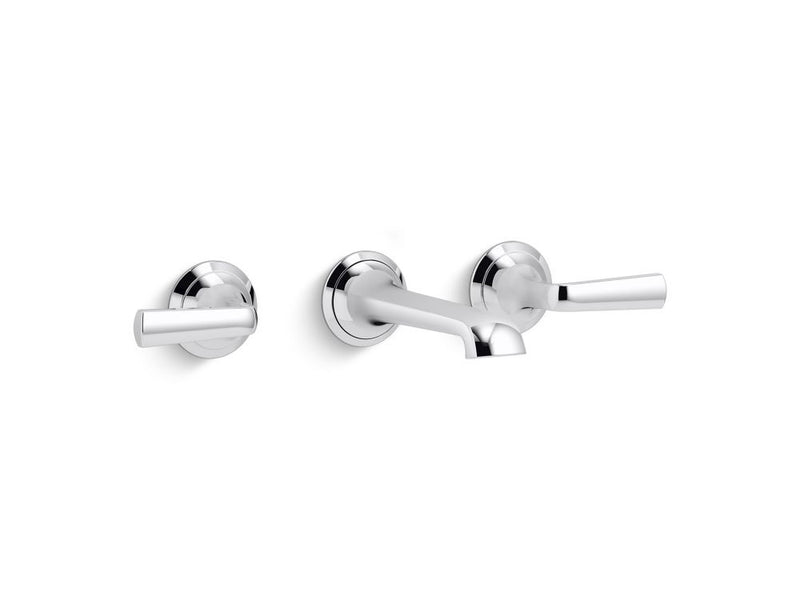 Kallista P25011-LV Script Wall-Mount Lavatory Bathroom Sink Faucet, Lever Handles