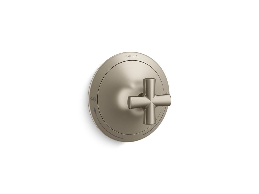 Kallista P25022-CR Script Thermostatic Trim, Cross Handle