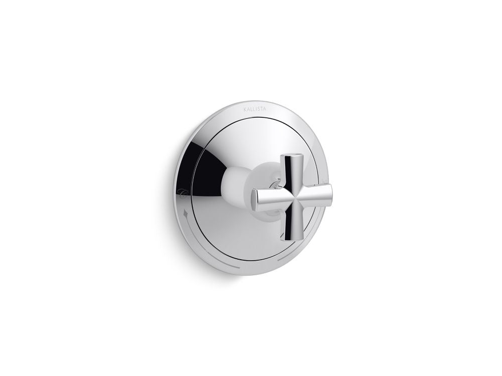 Kallista P25022-CR Script Thermostatic Trim, Cross Handle