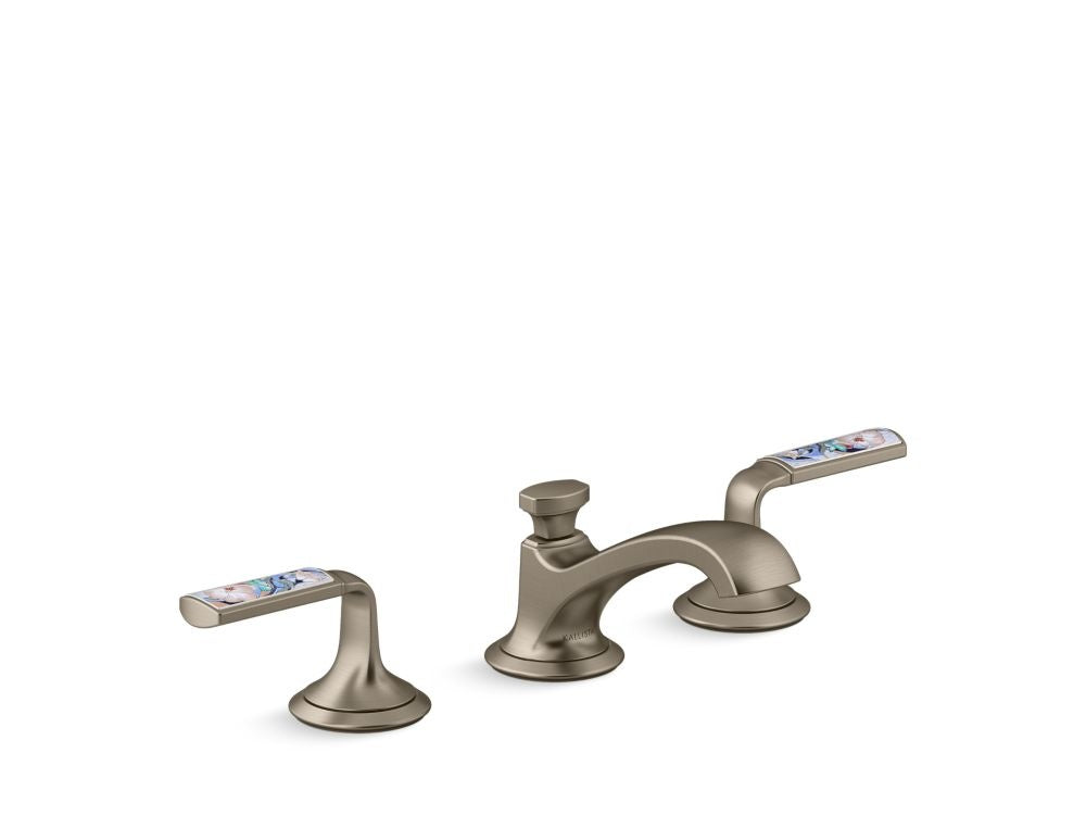 Kallista P25054-SPR Script Lavatory Bathroom Sink Faucet, Low Spout, Spring Rain Lever Handles