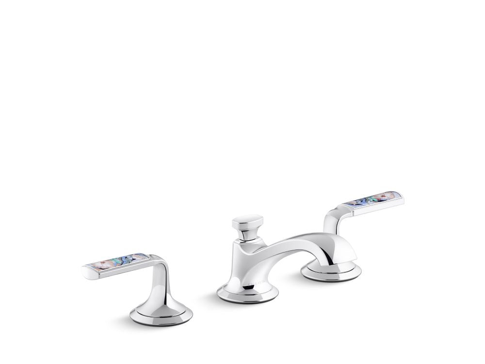 Kallista P25054-SPR Script Lavatory Bathroom Sink Faucet, Low Spout, Spring Rain Lever Handles - Parent