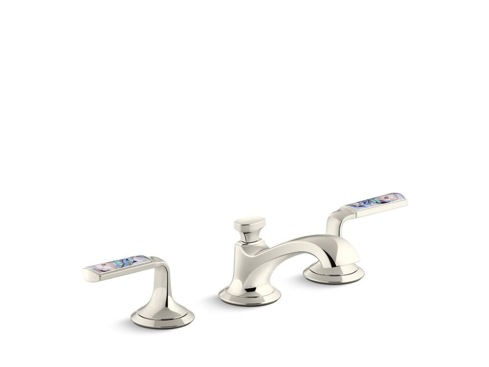 Kallista P25054-SPR Script Lavatory Bathroom Sink Faucet, Low Spout, Spring Rain Lever Handles