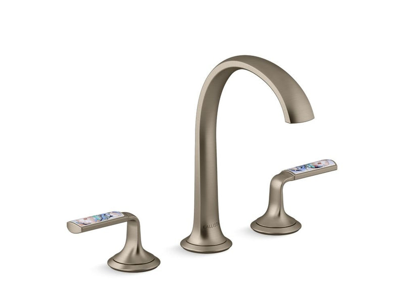 Kallista P25055-SPR Script Lavatory Bathroom Sink Faucet, Arch Spout, Spring Rain Lever Handles