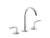 Kallista P25055-SPR Script Lavatory Bathroom Sink Faucet, Arch Spout, Spring Rain Lever Handles - Parent