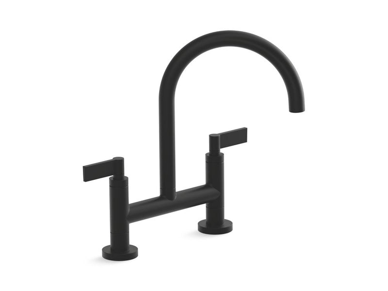 Kallista P25202-LV One Kitchen Deck-Mount Bridge Faucet, Lever Handles