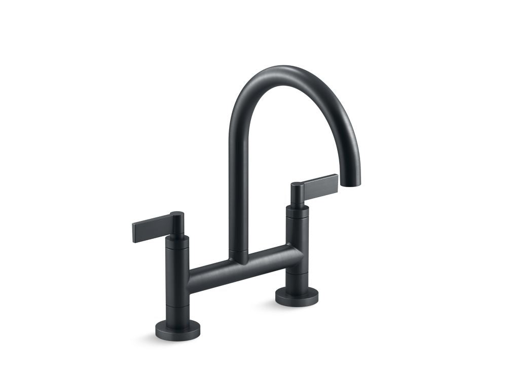 Kallista P25202-LV One Kitchen Deck-Mount Bridge Faucet, Lever Handles