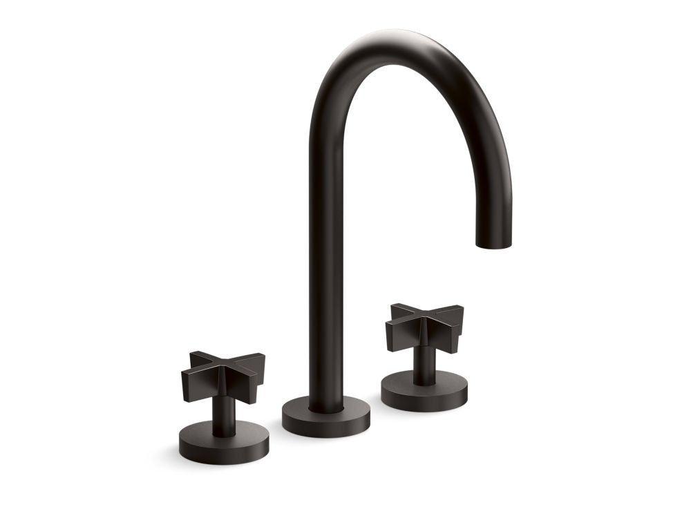 Kallista P25520-CR One Deck-Mount Roman Tub Bath Faucet, Gooseneck Spout, Cross Handles - Parent